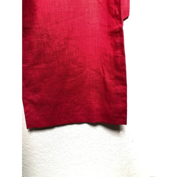 LPA Revolve Jumpsuit Large Red Linen Blend V-Neck Wide Leg Belted Boho Casual - Picture 14 of 15